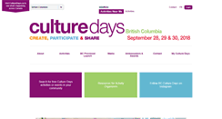 Desktop Screenshot of bc.culturedays.ca