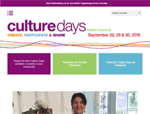 Tablet Screenshot of bc.culturedays.ca