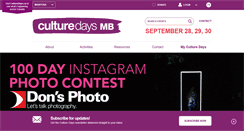 Desktop Screenshot of mb.culturedays.ca