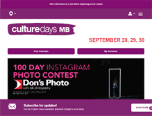 Tablet Screenshot of mb.culturedays.ca