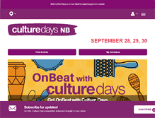 Tablet Screenshot of nb.culturedays.ca
